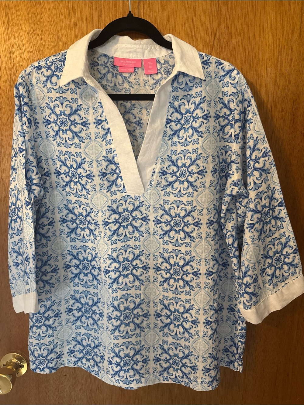 ⭐️NEW⭐️ Isaac Mizrahi Linen Blouse Tunic